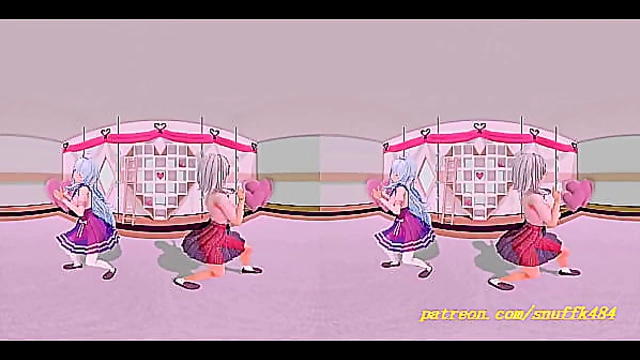 NoelAmy Dances Sensually in VR180 MMD HoloLive Fantasy POV