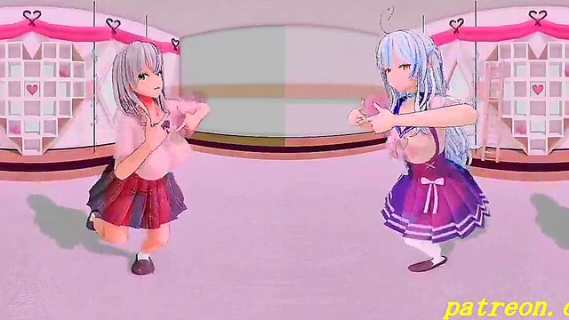 NoelAmy Dances Sensually in VR180 MMD HoloLive Fantasy POV