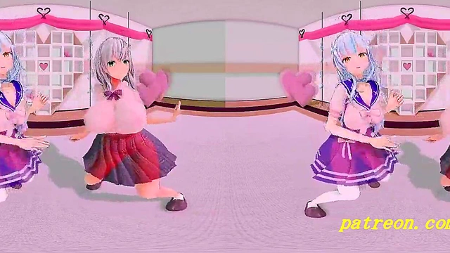 NoelAmy Dances Sensually in VR180 MMD HoloLive Fantasy POV