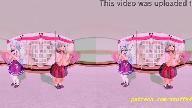 NoelAmy Dances Sensually in VR180 MMD HoloLive Fantasy POV