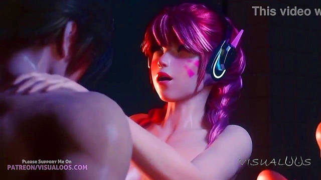 D.Va’s Steamy Romance Unfolds in Bathhouse Encounter