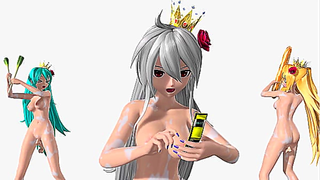 Miku, Haku & Rin Go Wild in Baka Project's Steamy Nude Mod Scene