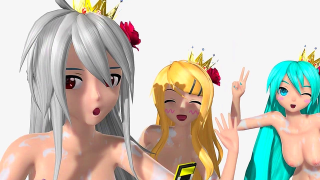 Miku, Haku & Rin Go Wild in Baka Project's Steamy Nude Mod Scene