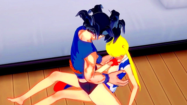 Sailor Moon Seduces Goku with Steaming Blowjob Fantasy Action