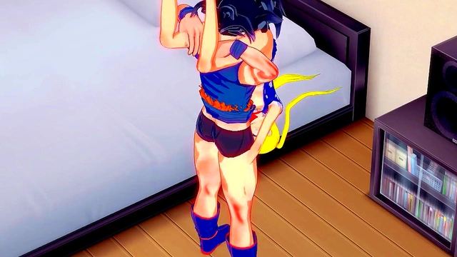 Sailor Moon Seduces Goku with Steaming Blowjob Fantasy Action