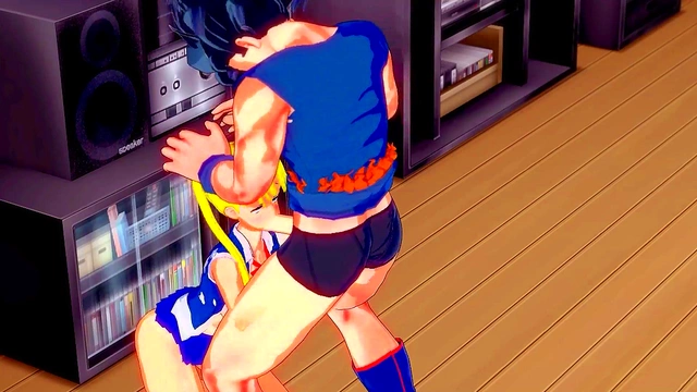 Sailor Moon Seduces Goku with Steaming Blowjob Fantasy Action