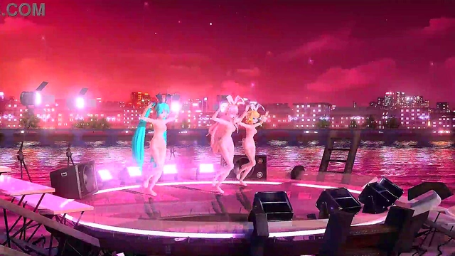 Miku, Rin & Luka Rock Bikini Bunnies in Steamy Vocaloid Fantasy Scene