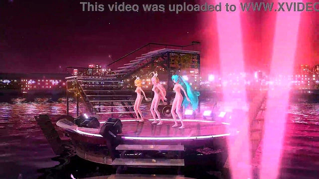 Miku, Rin & Luka Rock Bikini Bunnies in Steamy Vocaloid Fantasy Scene