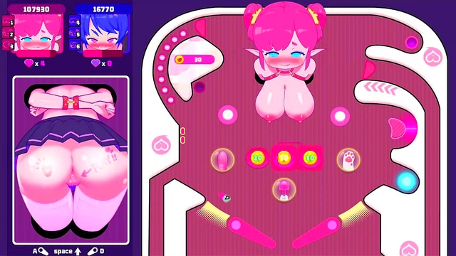 Elf Babe Takes Wild Ride in Hentai Arcade Pinball Adventure