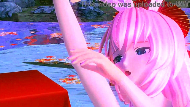 Luka Megurine Bares All in Steamy Project Diva Red Leaf Fantasy