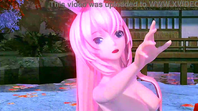 Luka Megurine Bares All in Steamy Project Diva Red Leaf Fantasy