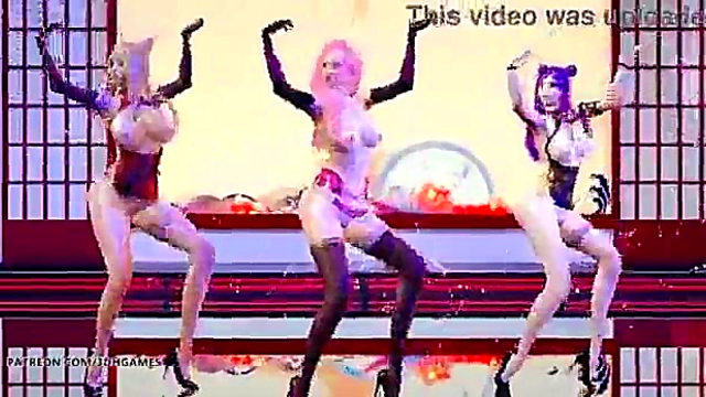 KDA Members' Steamy Nude Dance Party in MMD Hentai Cosplay Extravaganza
