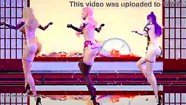 KDA Members' Steamy Nude Dance Party in MMD Hentai Cosplay Extravaganza