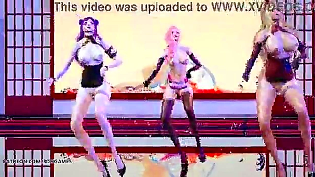 KDA Members' Steamy Nude Dance Party in MMD Hentai Cosplay Extravaganza