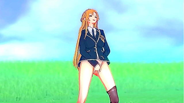 Asuna Yuuki’s Secret Outdoor Masturbation Fantasy Unveiled