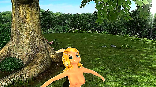 Rin Kagamine’s Sensual Performance in Miku Fan Game Fantasy