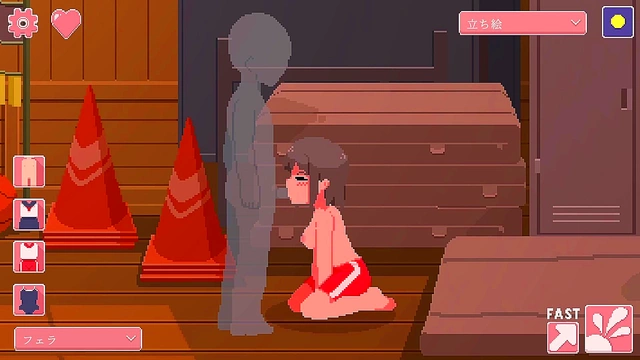 Stuck After School – Gym Warehouse Encounter Turns Steamy – Hentai Gameplay