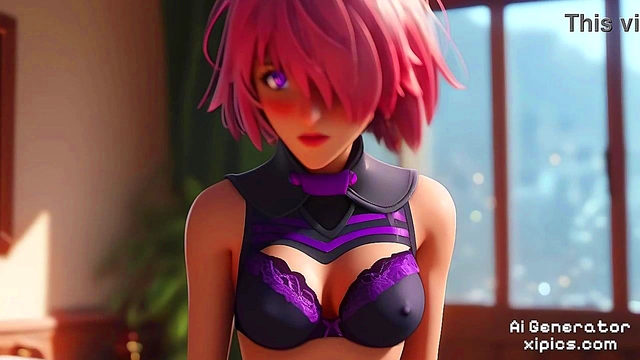Mash Kyrielight’s Sensual Awakening in Fate GO – Steamy AI Art Collection