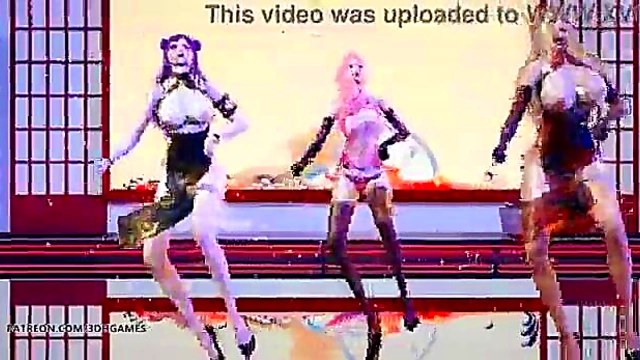 GokurakuJodo’s Seductive MMD Strip Tease – League of Legends Hentai cosplay uncensored