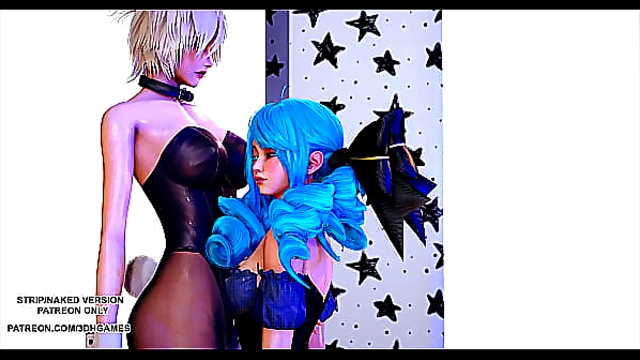 Gwen Dominates Hyuna in Steamy League of Legends MMD Fantasy