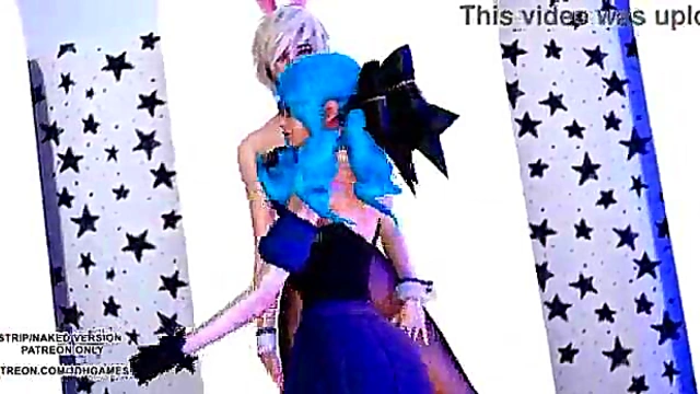 Gwen Dominates Hyuna in Steamy League of Legends MMD Fantasy