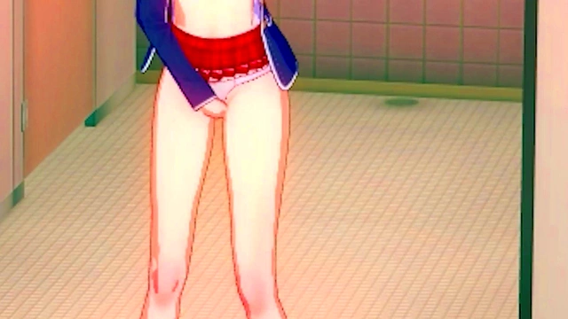 Pleasures Herself Secretly in Classroom Bathroom Stall