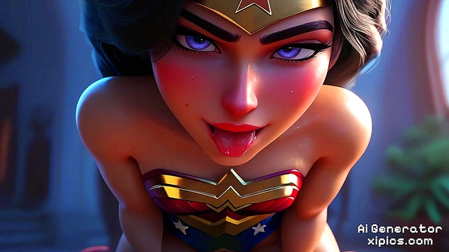 Wonder Woman Gets Wild in Steamy AI-Generated Hentai Fantasy Scenes