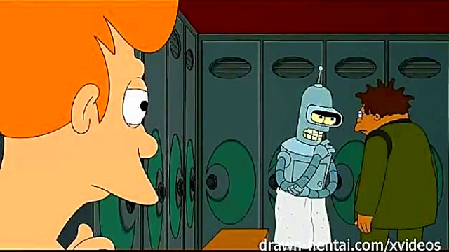 Leela Joins Fry & Bender in Steamy Futuristic Shower Threesome