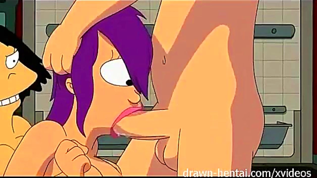Leela Joins Fry & Bender in Steamy Futuristic Shower Threesome