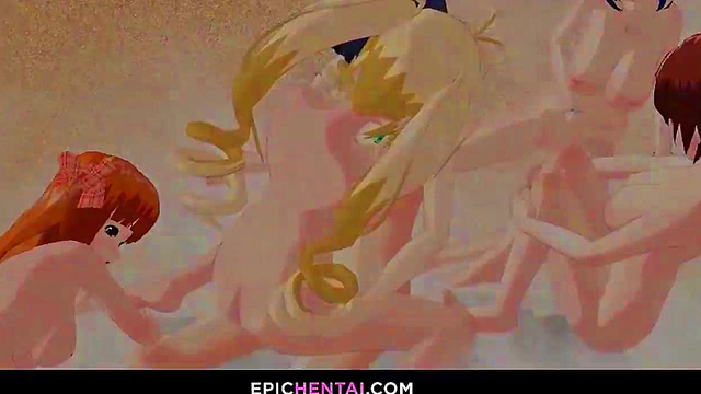 Beachside Hentai Romance Turns into Wild Fuck Session