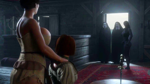 Two big dicks greatly surprised the MILF.. Hot animation 3d futa threesome.