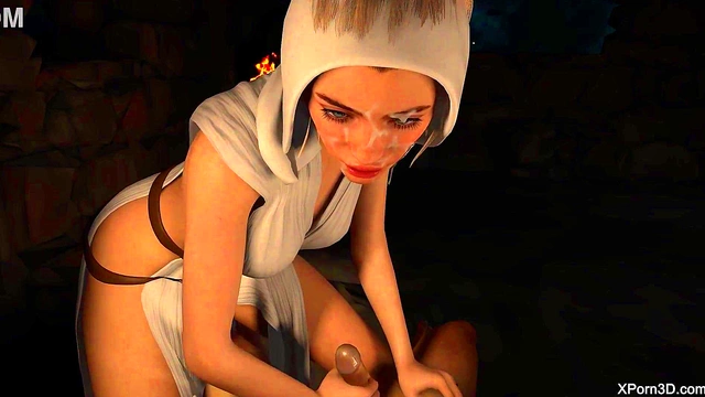3D Hentai Princess Leia Organa Star Wars HandJob JOI TEASER