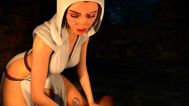 3D Hentai Princess Leia Organa Star Wars HandJob JOI TEASER