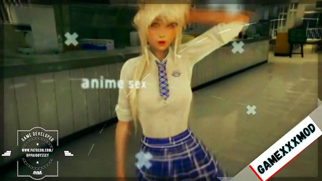 Sex with a hentai blonde with a tight pussy. Sex Game 3d