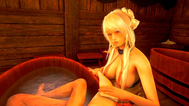 Sex with a hentai blonde with a tight pussy. Sex Game 3d