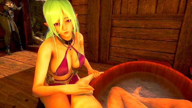 Sex with a hentai blonde with a tight pussy. Sex Game 3d