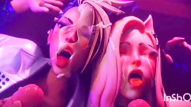 Uncensored Hentai 3D Blowjob and Facial Cumshot Compilation