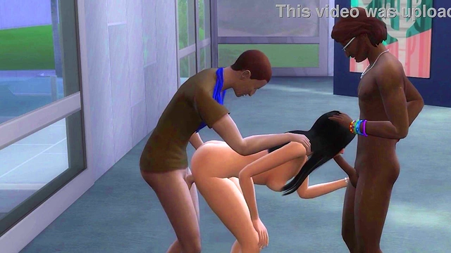 Japanese Girl 18+ wants to fuck everyone in the art gallery - 3D Hentai Uncensored