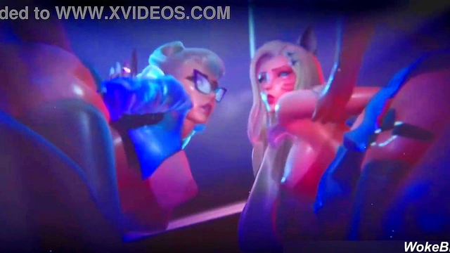 Ahri k/da all out (League Of Legends) Hentai 3d Compilation