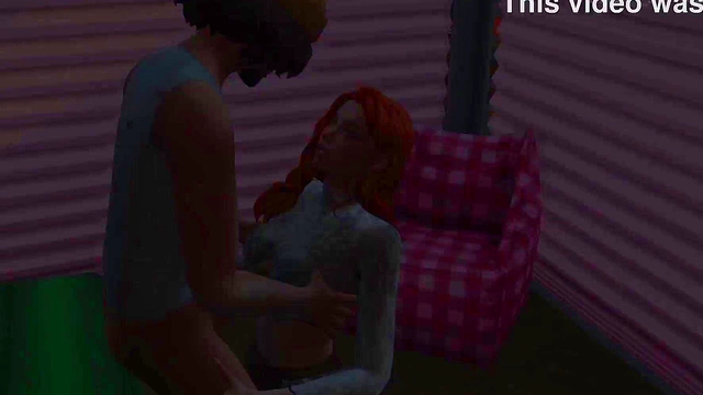 Innocent redhead fucks with BBC bum on the street - sims 4 - 3D animation