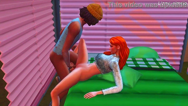 Innocent redhead fucks with BBC bum on the street - sims 4 - 3D animation