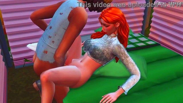 Innocent redhead fucks with BBC bum on the street - sims 4 - 3D animation