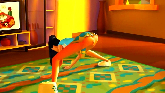 3DGSPOT - Horny Brunette Deepthroats And Fucks A Man's Big Cock In Plaster! 3D CARTOON PORN!