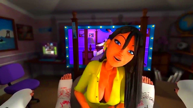 3DGSPOT - Horny Brunette Deepthroats And Fucks A Man's Big Cock In Plaster! 3D CARTOON PORN!