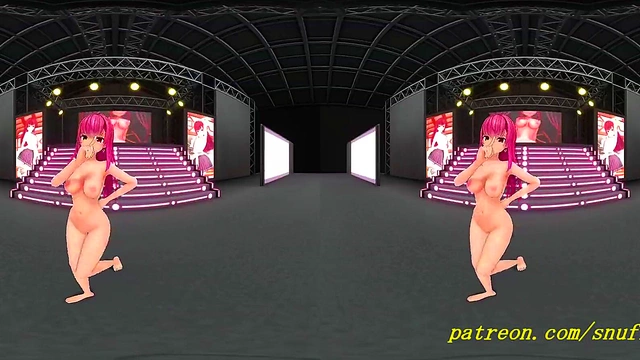 VR180 mmd Marine Nude Dance 3d hololive Hentai