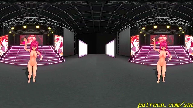 VR180 mmd Marine Nude Dance 3d hololive Hentai