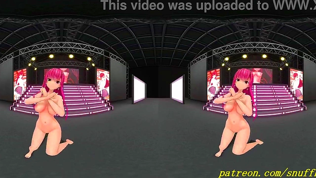 VR180 mmd Marine Nude Dance 3d hololive Hentai