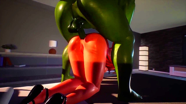 3D Hentai The Incredible Hulk x Black Widow 4k