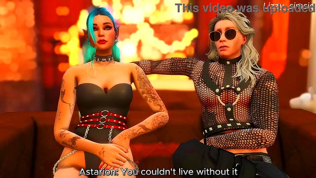 Rockstar Astarion and Halsin double penetrate horny Tav - sims 3 - Baldur's gate III - 3D animation