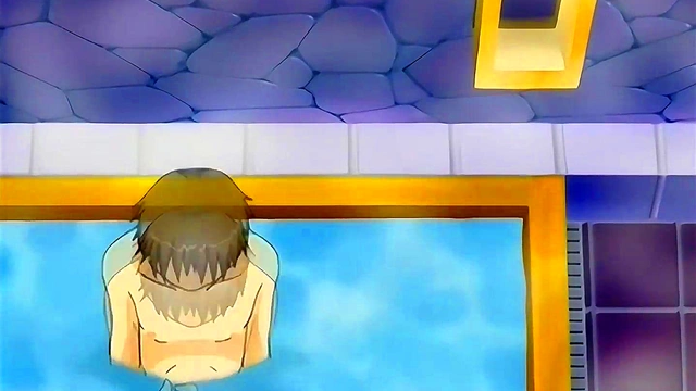 Hentai - I Get a Boner While My StepMom Gives Me a Bath [Uncensored] [Subtitled]